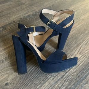 Navy Blue Platform Heels
